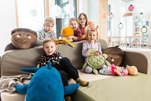 Kampagnenbilder einer Kindergruppe für das Kitaplatzportal Hofer Land